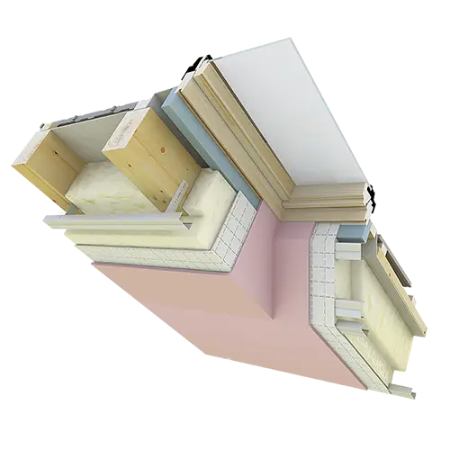 DETAIL SPODNÍ ŠPALETA STŘEŠNÍHO OKNA