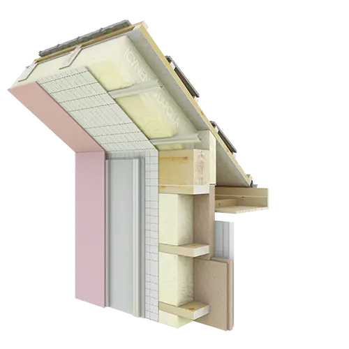 DETAIL POZEDNICE – NAPOJENÍ SVISLÉ KONSTRUKCE NA ŠIKMOU