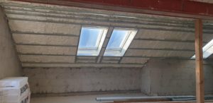 zateplení podkroví bytového domu v Klatovech